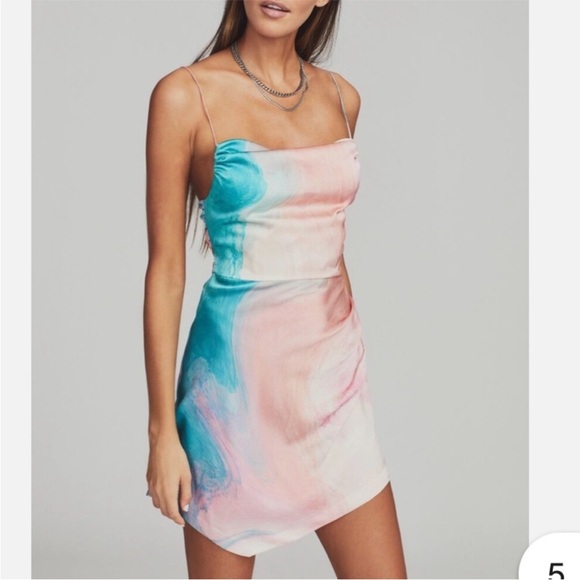 NWOT Retrofete x Revolve Auris Mini Dress in Marble - Picture 2 of 6